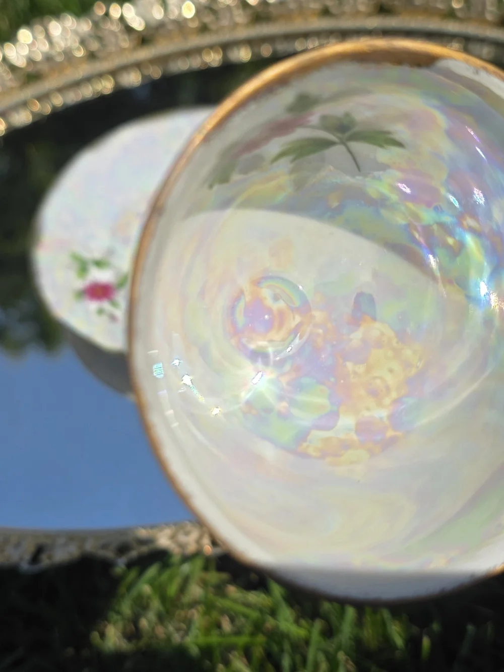 Ucagco September Aster, Vintage Teacup And Saucer  Set
